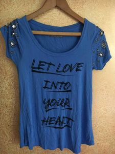 Blue Embellish T-shirt