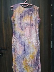 Hand-Dyed Floral Embellished Kurti