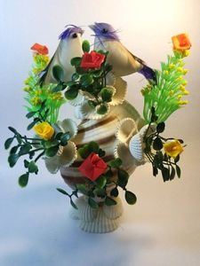 Sea Shells Home Decor Love Birds Flowers Handmade