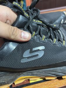 UK-10 Black and Yellow Skechers Trekking Shoes