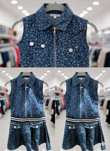 Combo Offer Denim Dress with Zipper Detai &amp; Jeans