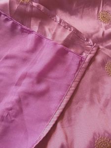 Lavender Embroidered Satin Kurta