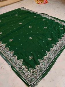 Stone Work Green Nice Saree ✨