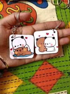 Cute Dudu Bubu 🐻 🐼  couple Keychains