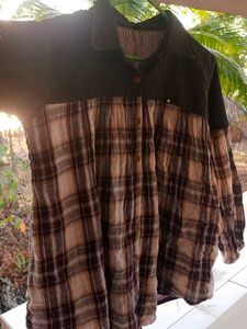 Checks Shirt Like Top