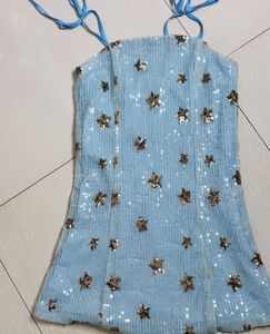 Sparkly Blue Mini Dress