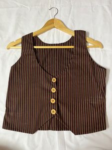 Black Waistcoat Top