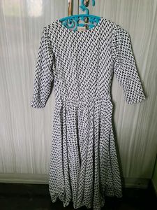 Patterned Midi Dress