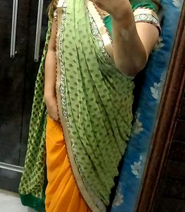 Designer Georgette Saree With Ready Blouse