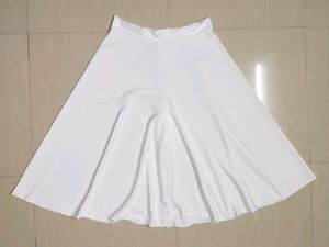 Full Flare White Palazzo, Crepe Fabric