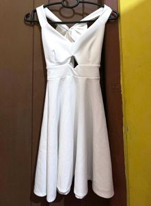 White Cutout Mini Dress