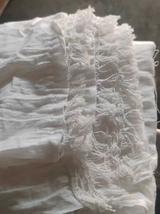 White Fringe Scarf