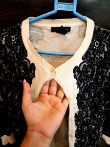Lace Trim Cardigan