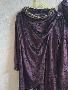 Plum Velvet Co-ord Set