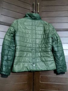 Women Olive Green Padded Jacket