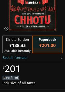 Chottu, A Tale Of partition and Love by Varud Gupta &amp; Ayushi Rastogi (Indian GRAPHIC NOVEL)