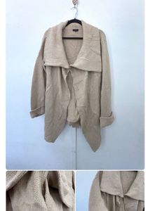 Beige Knit Cardigan