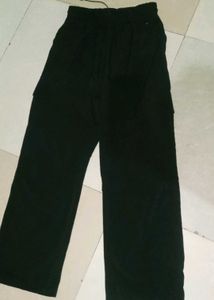 Casual Black Cargo Pants