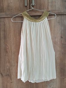 WHITE &amp; GOLD TOP