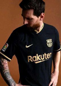 NIKE BARCELONA 2020/21 RETRO BLACK GOLDEN JERSEY