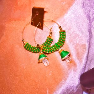 Green Jhumka Bali