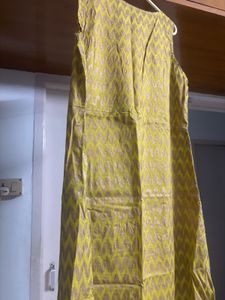 “Melange” Lime Green Shimmer Kurta + Coat
