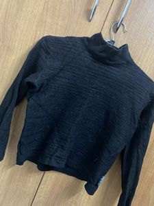 Black Turtleneck Top