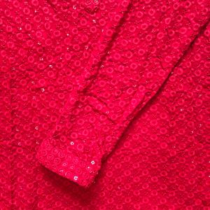 Red Embroidered Kurta