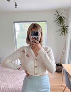 Floral Embroidered Cardigan