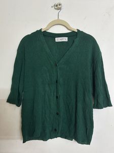 GIVEAWAY Green Knit Cardigan