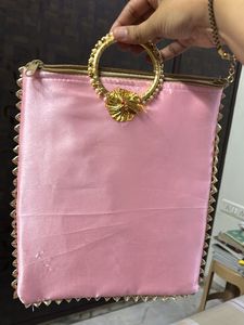 PINK PARTY WEAR SMALL POUCHY BAG