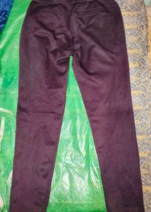 Stretchable Waist Burgundy Pants