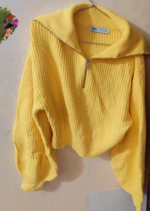 Zara Brand Balloon Sleeves Top
