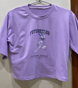 Purple Bugs Bunny Crop Top