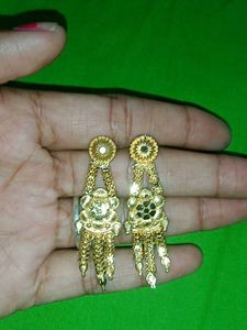 Golden Floral Earrings