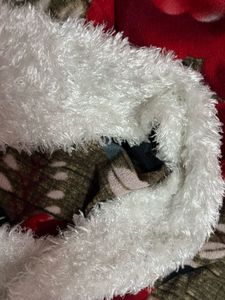 Cozy White Fuzzy Scarf