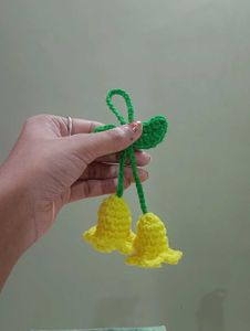 Handmade Crochet Flower Keychain