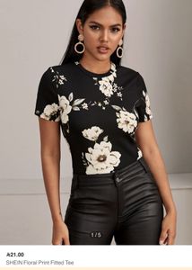 Floral High Neck Top- S
