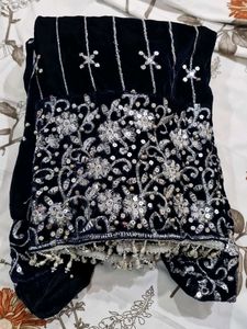 Elegant Embroidered Salwar Kameez Velvet