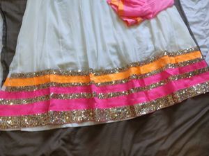 Elegant White Anarkali Suit