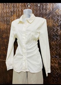 Y2k Vintage  Fitted Off White Shirt