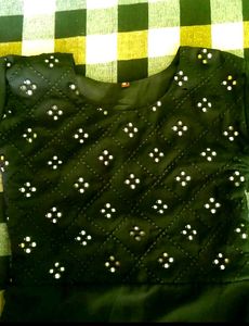 combo ✨ chikankari kurti and black sheer gown ♥️