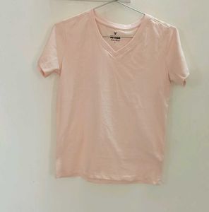 Peach V-Neck T-Shirt