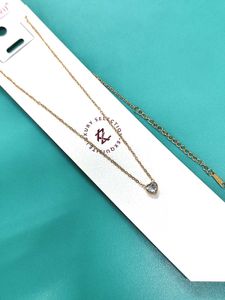 Heart Pendant Necklace AntiTarnish18K gold plate