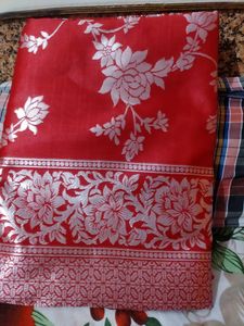 Red Banarasi Silk Saree