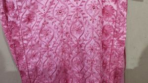 Pink Embroidered Kurta