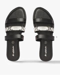 Hi-Attitude Open Toe Strappy Flats