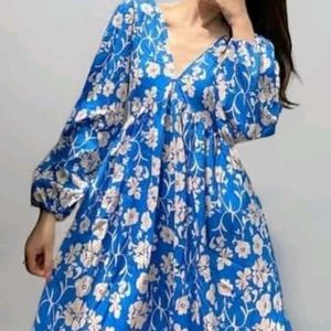 Floral Blue Dress