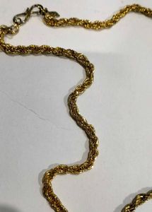 Gold Rope Chain Necklace