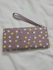 Floral Print Wristlet Wallet Set